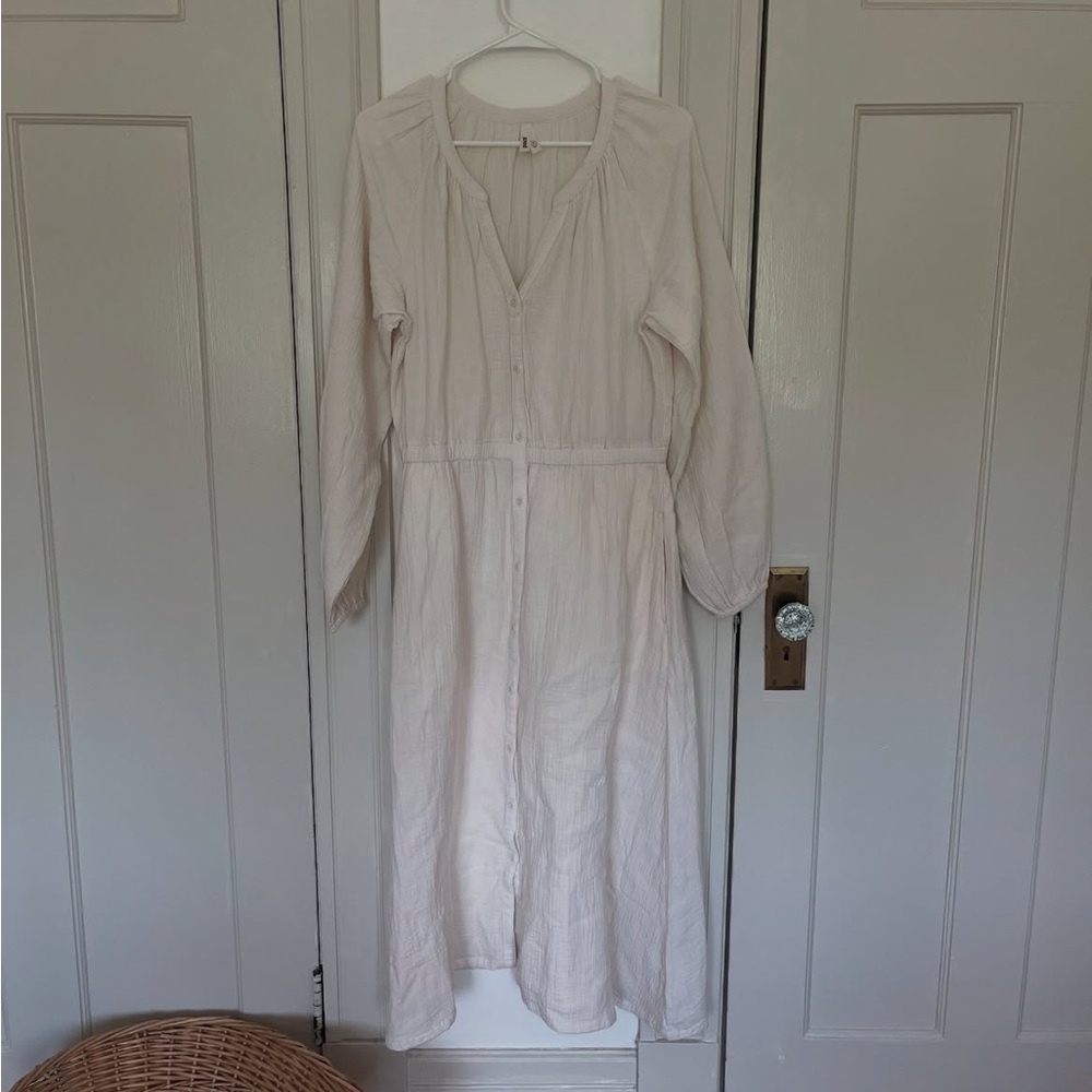 Pact organic cotton gauze dress